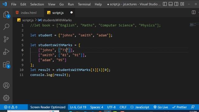 JavaScript Tutorial in Urdu for Beginners [Part 19] -Multidimensional Arrays in JavaScript смотреть онлайн