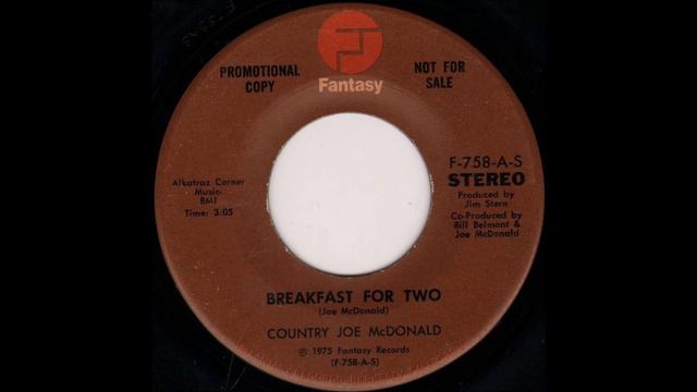 Country Joe McDonald - Breakfast for two (45 single version) смотреть онлайн