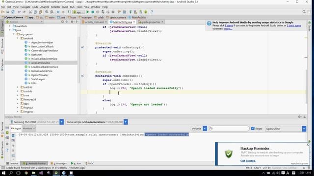 Mobile vision 2: Working with camera in openCV and Android Studio смотреть онлайн