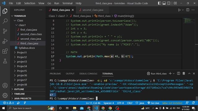 JAVA Class 3 | Java Strings | Java Math | (English) смотреть онлайн