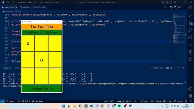 Play with AI Tic Tac Toe Python tkinter - 11 смотреть онлайн