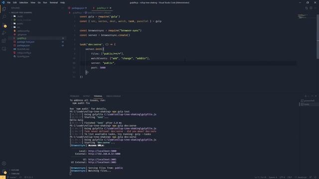 Running Tasks With Gulp - Create Frontend Build System #7 смотреть онлайн