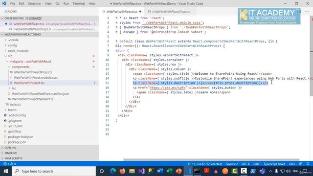 58 Creating a Simple Spfx Web Part using React смотреть онлайн