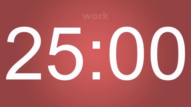 Pomodoro Technique 4 x 25 min - Study Timer 2h смотреть онлайн