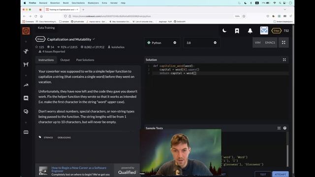 Codewars (Python?) | Capitalization and Mutability | kyu8 смотреть онлайн