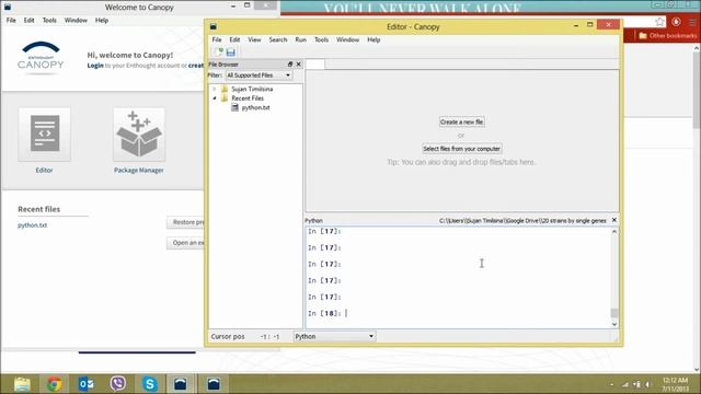 python and biopython installation using enthought canopy and first simple program-biopython смотреть онлайн