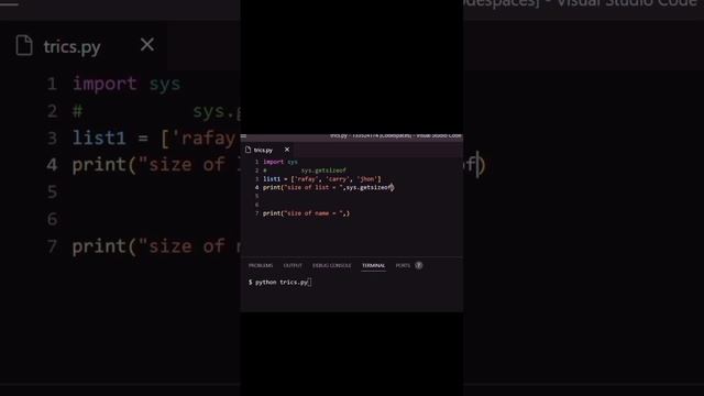 Trick to calculate memory of your object in python#coding #pythontutorial смотреть онлайн