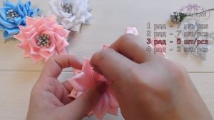 РОЗЫ из лент. Нарядные резинки для волос. Канзаши МК/DIY ?