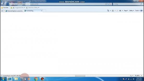 Internet Explorer cannot display the webpage. Diagnose connection problems Error in Windows 7 .