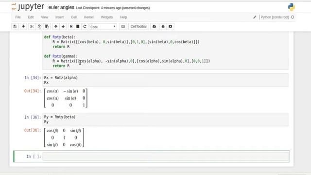 ROBÓTICA EDUCATIVA - Ângulos de Euler Sympy! смотреть онлайн