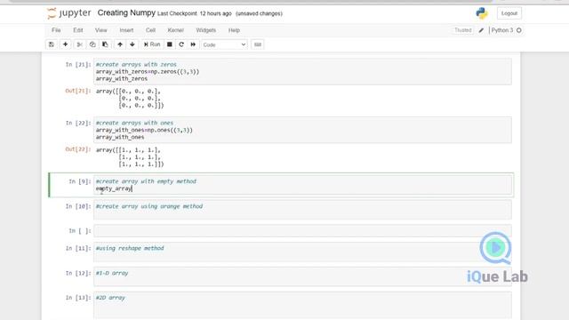Creating Numpy Arrays| Numpy Array Example Video смотреть онлайн