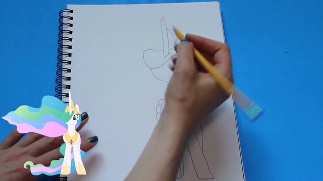 How to Draw My Little Pony PRINCESS CELESTIA Step By Step Easy смотреть онлайн