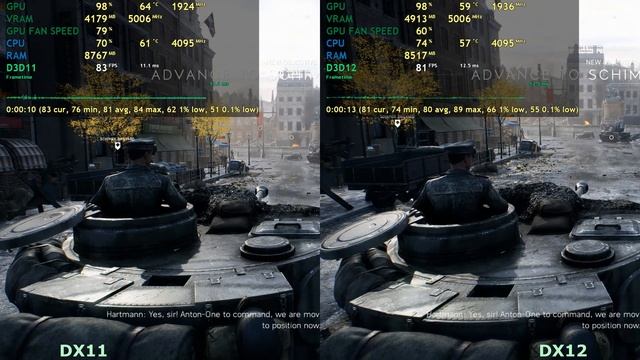 Battlefield V directx 11 vs directx 12 FPS test смотреть онлайн