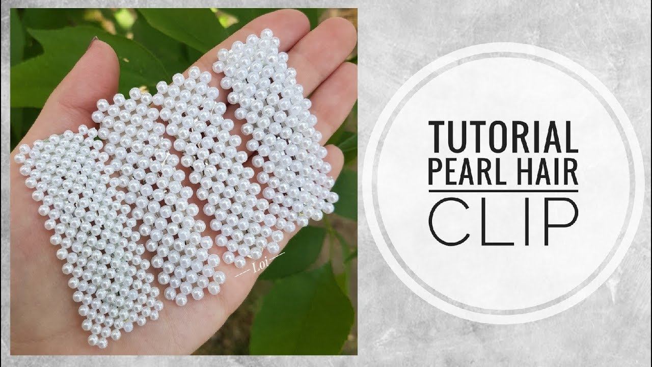 #МК - Заколка с жемчужными бусинами | #Tutorial - Pearl hair clip смотреть онлайн
