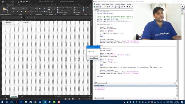 MS Excel - VBA Array - Preenchendo planilha com Cells vs Array - Primeiro Contato смотреть онлайн