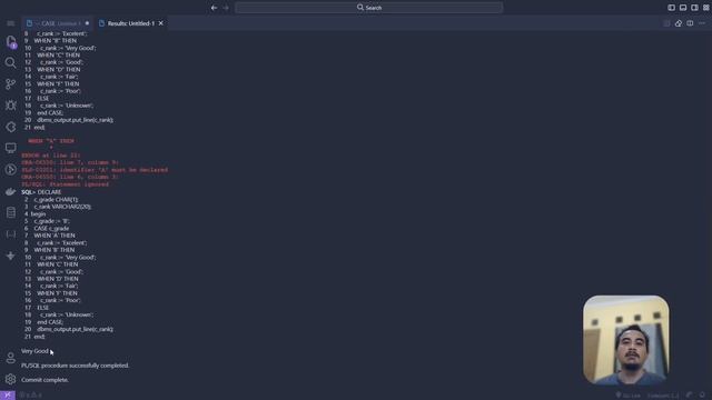 ORACLE DATABASE TUTORIAL #69 PL SQL CASE STATEMENT смотреть онлайн