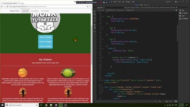 Make a mobile responsive website with Bootstrap lesson 6 - Customize the Navbar смотреть онлайн