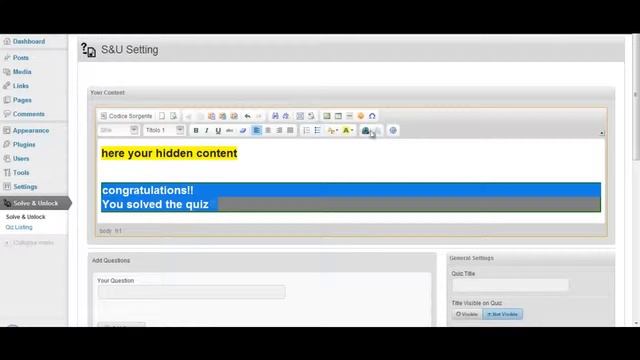 Solve quiz and unlock content Wordpress Plugin смотреть онлайн