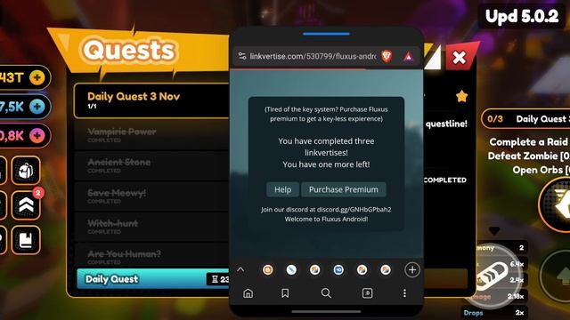 nueva actualización de Fluxus (sploits para Android) y como conseguir la key смотреть онлайн