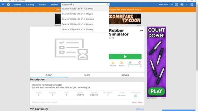 Robbery Simulator Uncopylocked [Working 100%] [ROBLOX] [2019] смотреть онлайн