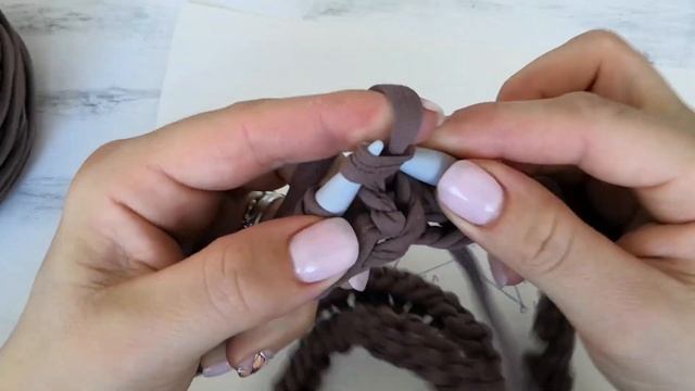 Подушка "ЗВЕЗДА" из трикотажной пряжи! Вяжем спицами! Мастер класс! смотреть онлайн