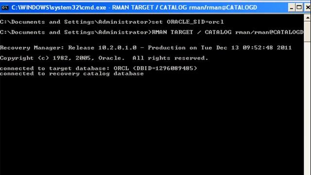 RMAN: Register Target Database in Recovery Catalog смотреть онлайн