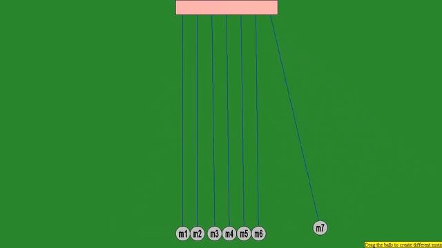 Newton's Cradle 7 ball system one ball swing смотреть онлайн