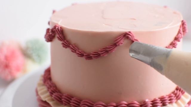 How To Make Vintage Style Mini Cake (Tutorial/Cake Decorating/Mini Cake) Satisfying Piping