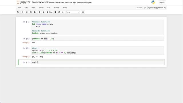 Lambda function in Python смотреть онлайн