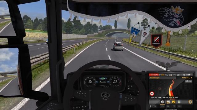 Ночной рейс SCANIA S / Euro Truck Simulator 2 смотреть онлайн