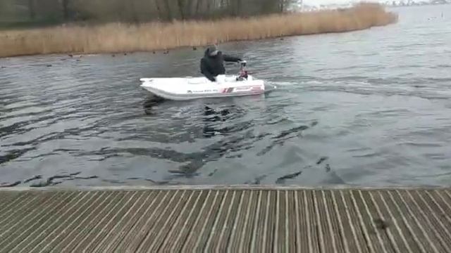 test in de winter Aqua Marina Aircat 335 rhino BLX 70lb aqua Marina aircat inflatable catamaran смотреть онлайн