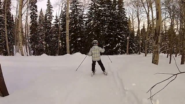 На горных лыжах в Алтайских Альпах на диком склоне 2ККД 07.02.2016г. смотреть онлайн