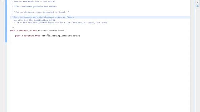 Java Can an abstract class be marked as final смотреть онлайн