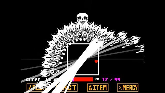 UNDERTALE Sans Final Attack but i have LV 20 already and lots of pies (1 hp moment at gaster blast смотреть онлайн