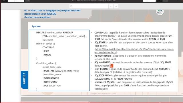 Gestion des Données (Vidéo 45) : Les Exceptions (1) смотреть онлайн