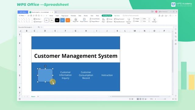 [WPS Academy] 1.8.6 Excel:How to insert shapes in a worksheet смотреть онлайн