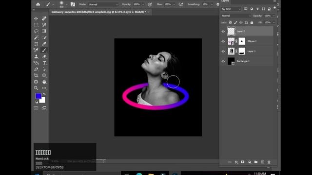 Neon glow effect photoshop tutorial/Glowing effect смотреть онлайн