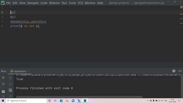 Operators In Python||Python Tutorial For Begginers||Part-13 смотреть онлайн