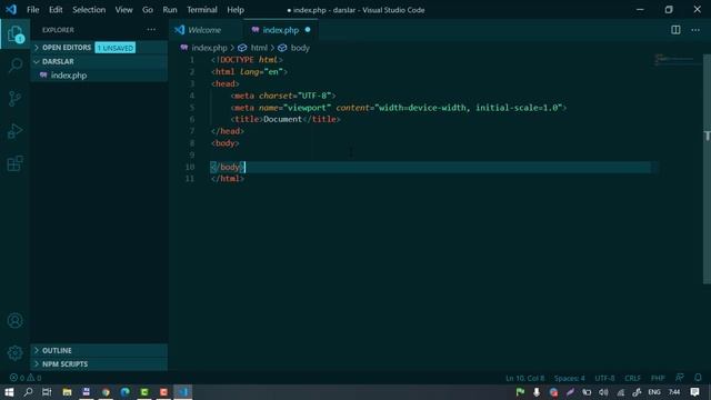 5 dars PHP Sintaksis Hello world dasturi смотреть онлайн