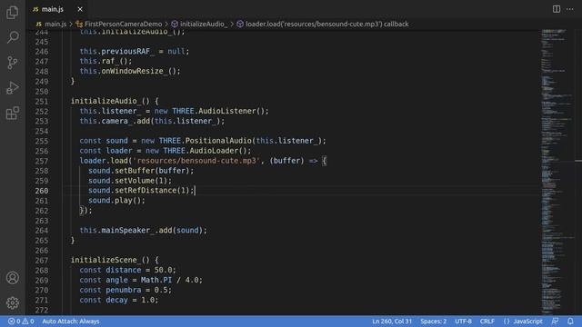 Immersive 3D Audio and Visualization (three.js & javascript) смотреть онлайн
