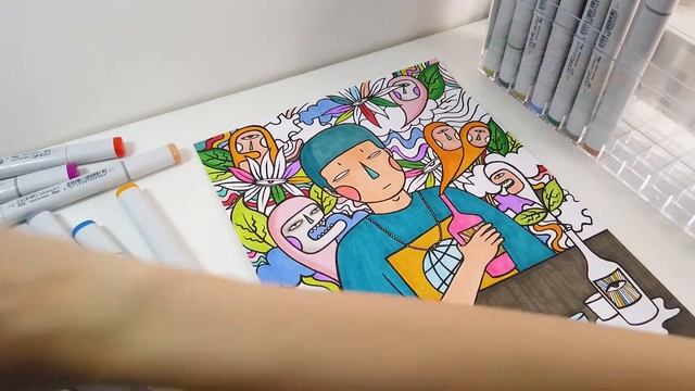 72 COLORS ART CHALLENGE | Using ALL My Copic Markers ONCE In The Drawing | *ACTUALLY FAILED?* смотреть онлайн