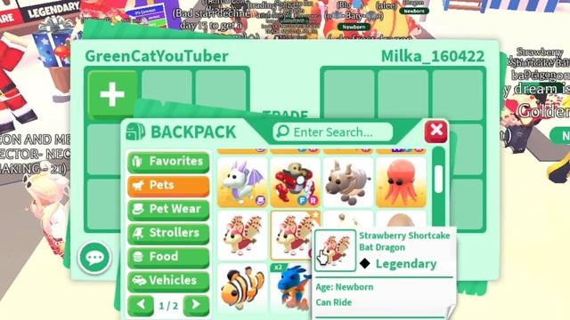 ЧТО ДАЮТ ЗА КЛУБНИЧНОГО БЕТА | ТРЕЙДЫ В АДОПТ МИ! TRADE Strawberry Shortcake Bat Dragon смотреть онлайн