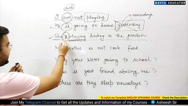 Present Continuous tense | Basic grammar class смотреть онлайн