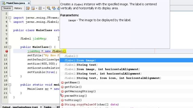 Java Swing Tutorial 8 || How to create labels using JLabel class in Java || Java Swing смотреть онлайн