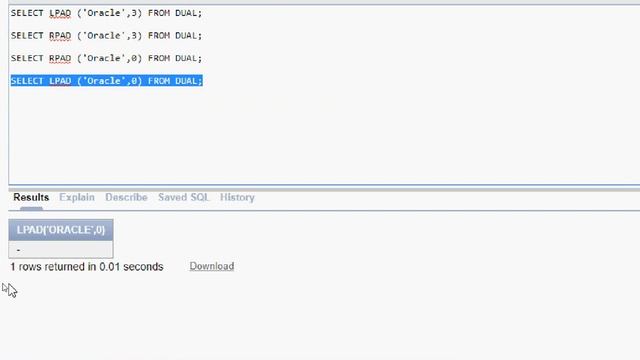 Oracle Tutorial - Character Manipulation Functions | LPAD | RPAD смотреть онлайн