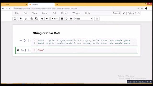 String or Char in Python | Part 1 | Python For Data Science смотреть онлайн