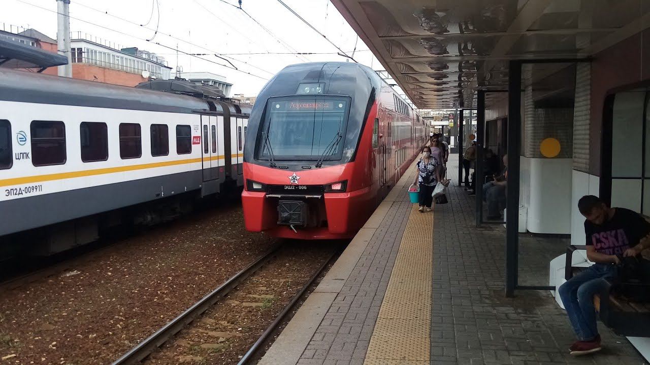 МЦД-1. Аэроэкспресс ЭШ2 023 из Одинцово в Аэропорт Шереметьево. смотреть онлайн