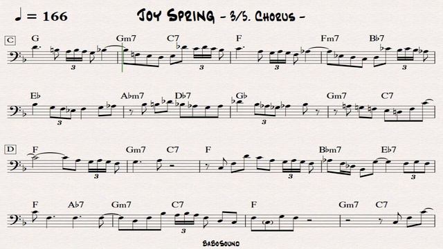 Joy Spring / Backing Track (For Bass Walking) / Drum & Piano & Melody With Bass Clef смотреть онлайн