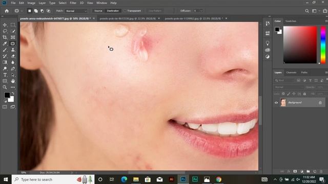 Adobe Photoshop Healing Brush Tool And Patch Tool. смотреть онлайн