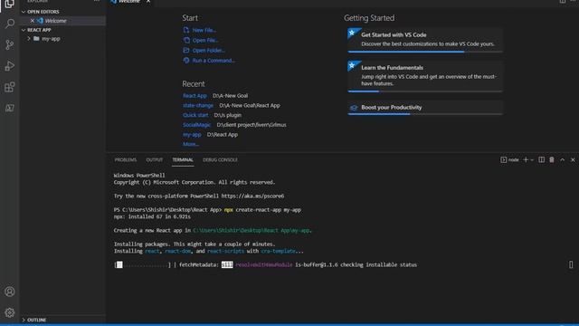 How To Install React App with vs code editor смотреть онлайн